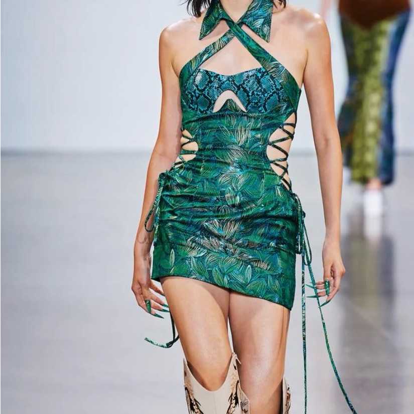 Kim Shui Green Mini Dress